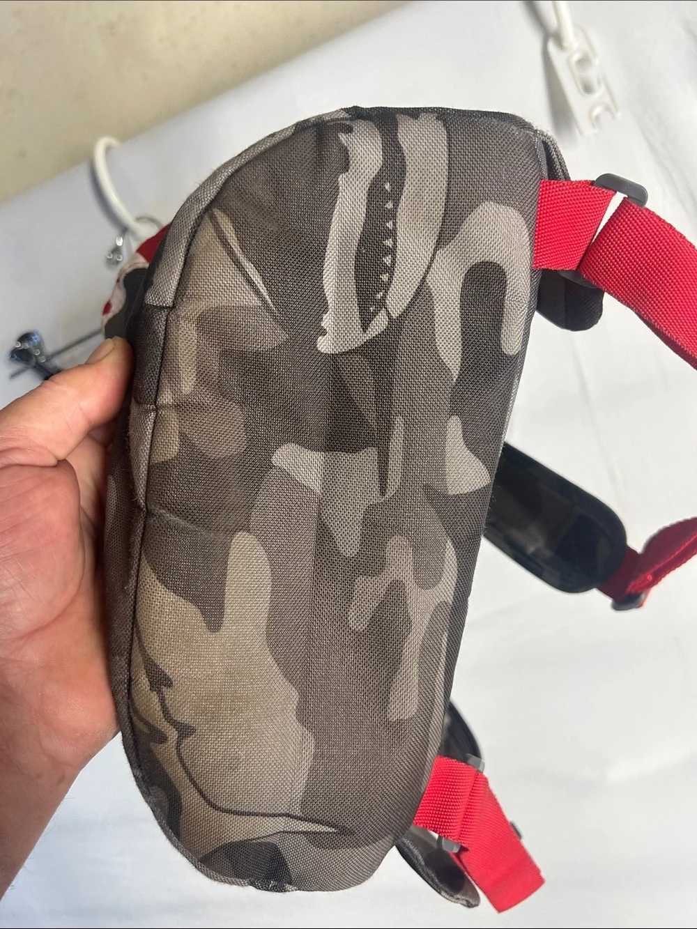 GAP Camo Shark Backpack with Red Accents
